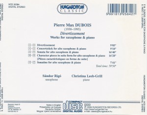 Dubois CD Backcover